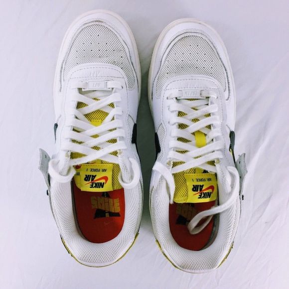 Nike Air Force 1 Shadow Womens Go The Extra Smile Sneaker White Leather Sz 9 - Picture 7 of 9